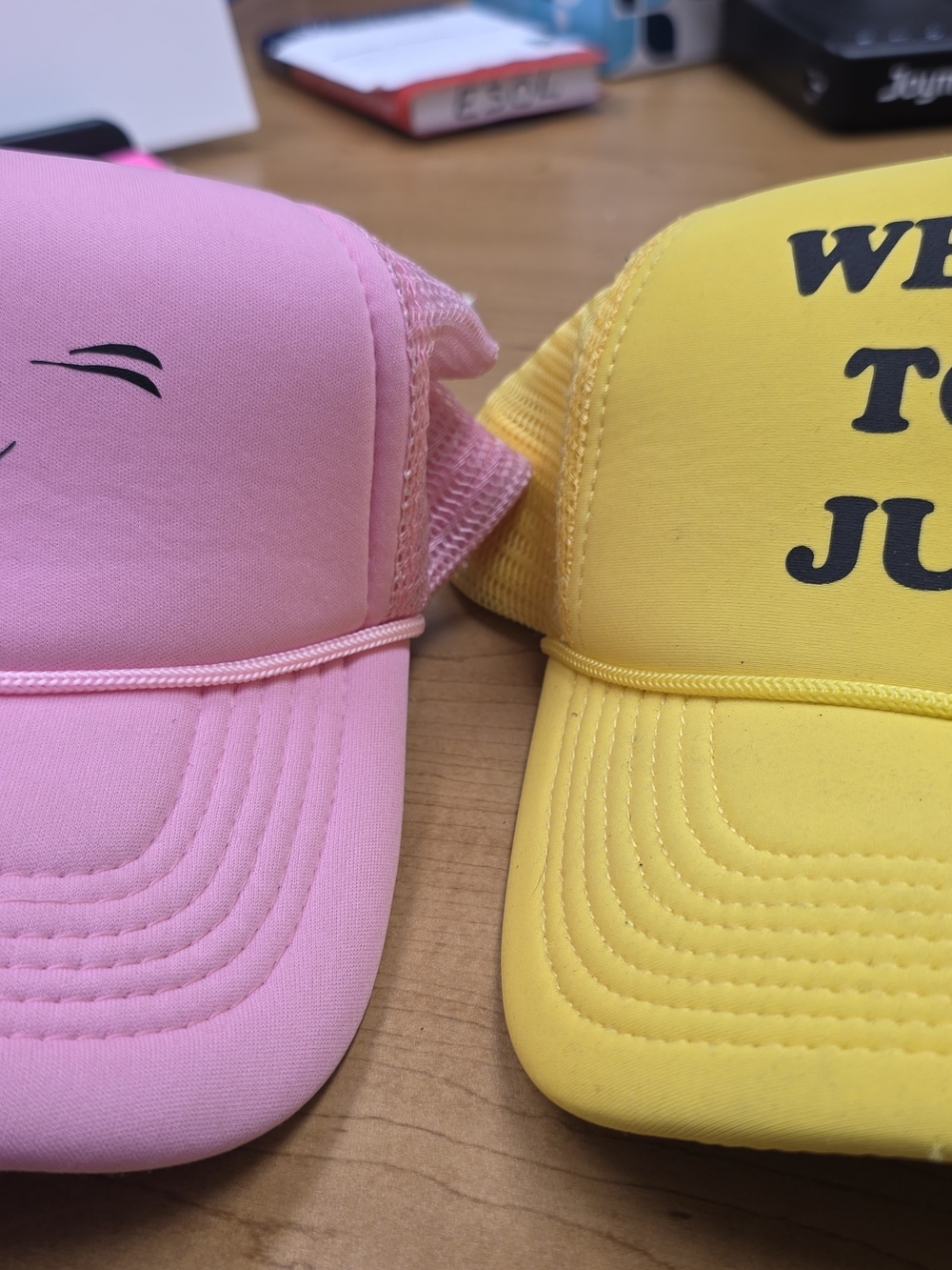 Pink Trucker Hat with Mesh Back